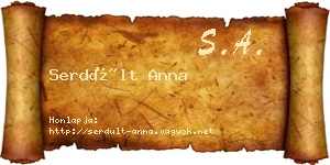 Serdült Anna névjegykártya